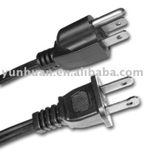 Enchufe el cable de alimentación cable de alimentación aprobado por UL nema cable de red 5-15P Estados Unidos